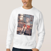 雰囲気のいいカフェスウェット｜寿司娘 GenerativeAI  Trui (Voorkant)