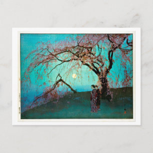 雲 桜, Kumoi Cherry Blossom, Yoshida, Woodcut Briefkaart