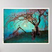 雲 桜, Kumoi Cherry Blossom, Yoshida, Woodcut Poster (Voorkant)