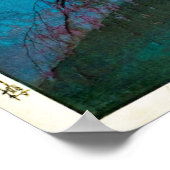 雲 桜, Kumoi Cherry Blossom, Yoshida, Woodcut Poster (Hoek)