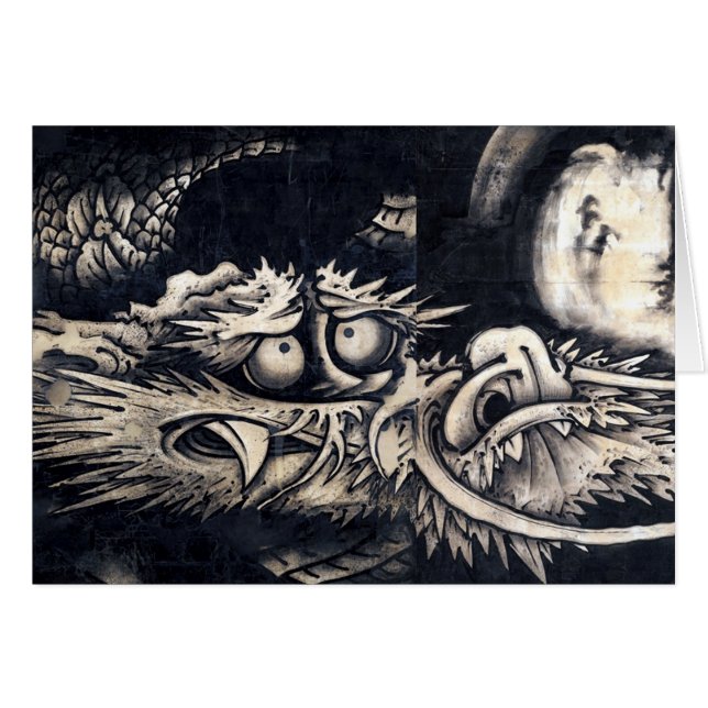 雲 龍 図, 曾 我 白 Dragon met Cloud, Sumi-e (Voorkant Horizontaal)