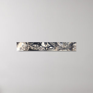 雲 龍 図, 曾 我 白 Dragon met Cloud, Sumi-e Canvas Afdruk