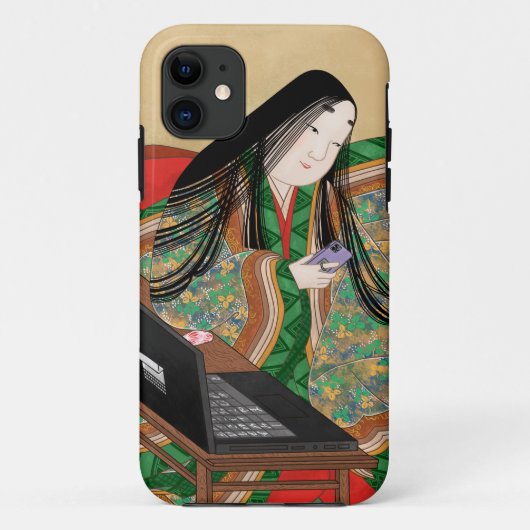電脳世界いとわろす_日本平安絵巻紫式部 Case-Mate iPhone CASE (Achterkant)