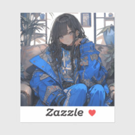 青春のインディゴ/Indigo Youth Seal | 東京娘 GenerartiveAI シール Sticker