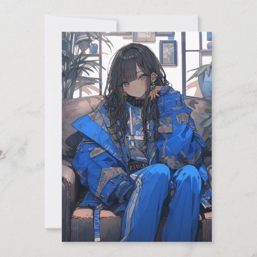 青春のインディゴ/IndigoYouth Invitation |東京娘 GenerartiveAI Kaart (Voorkant)