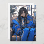 青春のインディゴ/IndigoYouth Invitation |東京娘 GenerartiveAI Kaart (Voorkant / Achterkant)