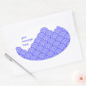 青海波風(青色) OVALE STICKER (Envelop)
