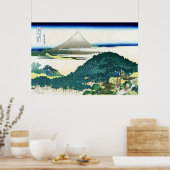 青 円 松, 北 Uitzicht Mt. Fuji uit Aoyama, Hokusai, 山 Poster (Keuken)