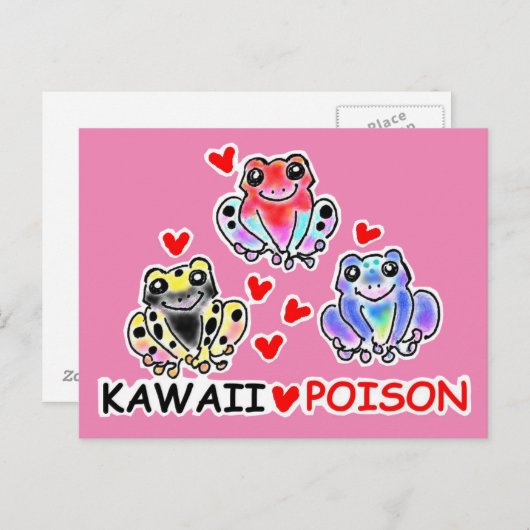 面白?　ヤドクガエルちゃん  ポストカード BRIEFKAART (Voorkant / Achterkant)