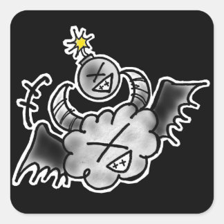 面白? ラウンドシール VIERKANTE STICKER