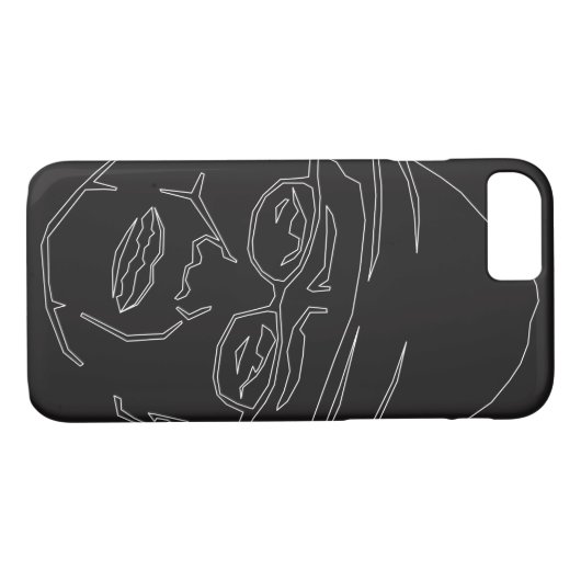 顔　白ライン　iPhone ケース Case-Mate iPhone Case (Achterkant (Horizontaal))