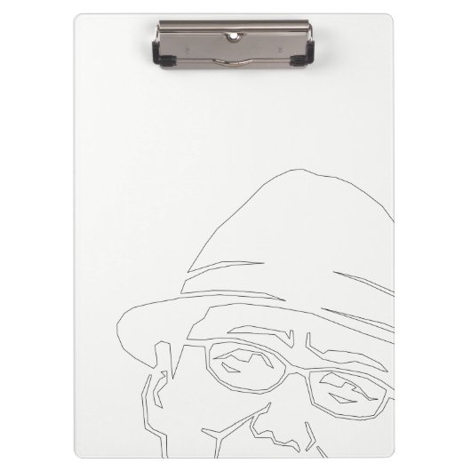 顔 黒ライン クリップボード KLEMBORD (Voorkant)