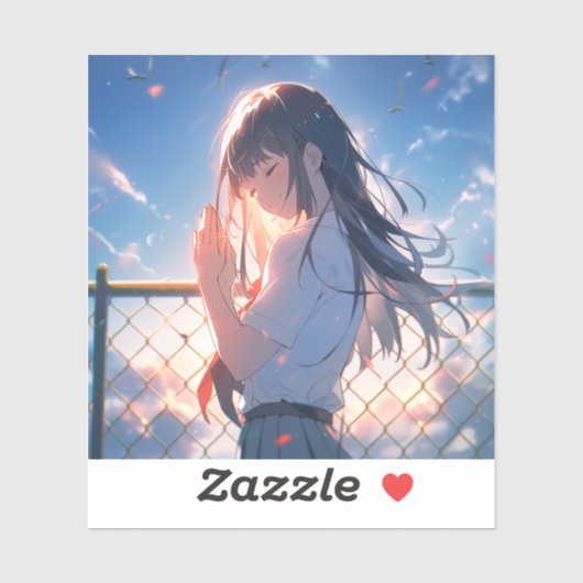 願い事JKシール｜寿司娘 GenerativeAI  Sticker (Vel)