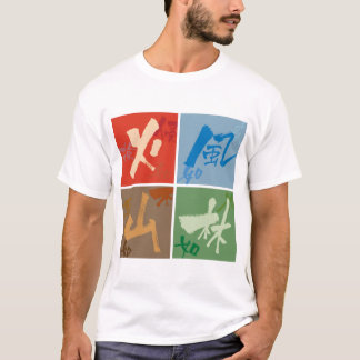 風林火山 色桝　furinkazan coloring ｓquare t-shirt