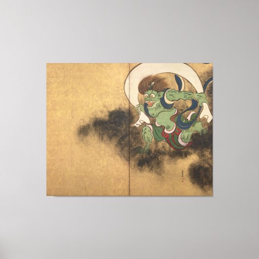 風 図, 光 God van de Wind, Kōrin, Japan Art Canvas Afdruk (Voorkant)
