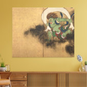 風 図, 光 God van de Wind, Kōrin, Japan Art Canvas Afdruk (Insitu (Woonkamer))