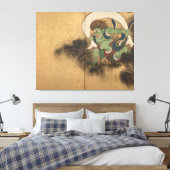 風 図, 光 God van de Wind, Kōrin, Japan Art Canvas Afdruk (Insitu (Slaapkamer))