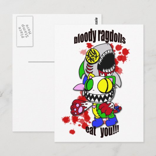 食 べ ゃ う ぞ BRIEFKAART (Voorkant / Achterkant)