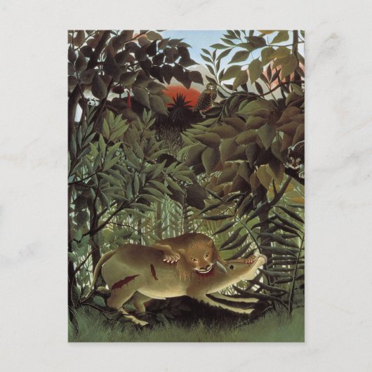 飢 え ラ イ オ ン BRIEFKAART (Voorkant)