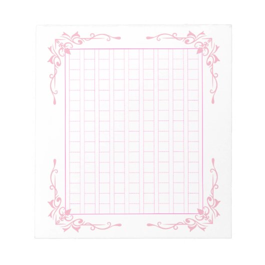 飾り原稿用紙＜ピンク＞144字[pk02] notitieblok (Voorkant)