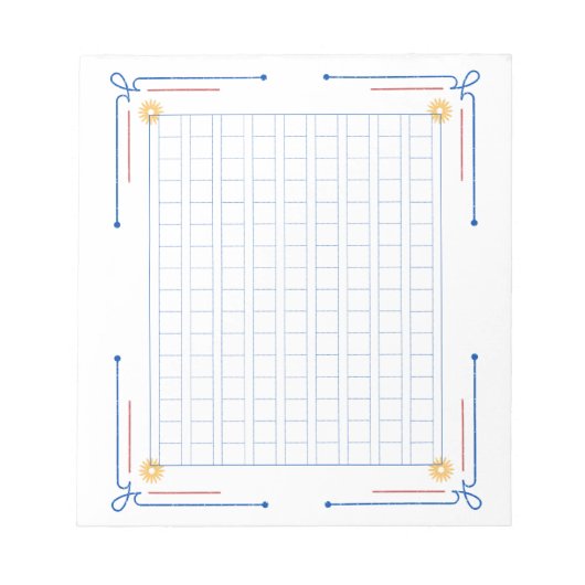 飾り原稿用紙＜青＞144字[bl01] notitieblok (Voorkant)