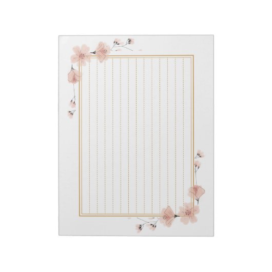 飾り罫線用紙＜茶＞[ch20]  notitieblok (Linkerzijde)