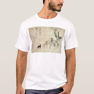 馬 族, 北 familie van de paarden, de Hokusai, de Sumi T-shirt