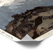 駒 岳 頂, Peak of Komagatake, Yoshida, Woodcut Poster (Hoek)