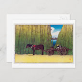 駒 形 岸, Komagata Embankment, Hasui Kawase, Woodcut Briefkaart (Voorkant / Achterkant)