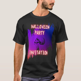 骸骨イラストのハロウィンパーティー用 T-SHIRT