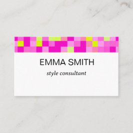 鮮やかなギンガムチェックのキュートな名刺 VISITEKAARTJE