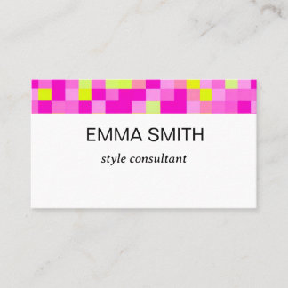 鮮やかなギンガムチェックのキュートな名刺 VISITEKAARTJE