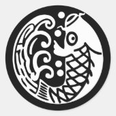 鯉に波 RONDE STICKER (Voorkant)