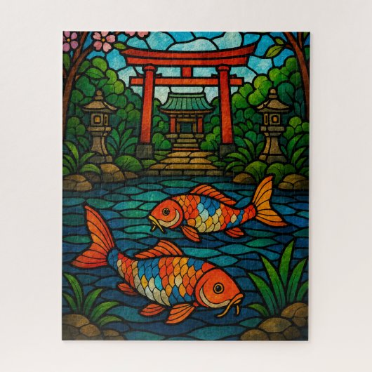 鯉の泳ぐ池 LEGPUZZEL (Verticaal)