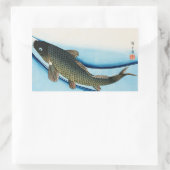 鯉, 広 重, Hiroshige, Ukiyoe Rechthoekige Sticker (Tas)