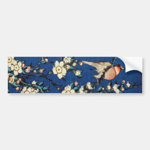 鳥 枝 桜, 北 Bird en Weeping Cherry Tree, Hokusai Bumpersticker