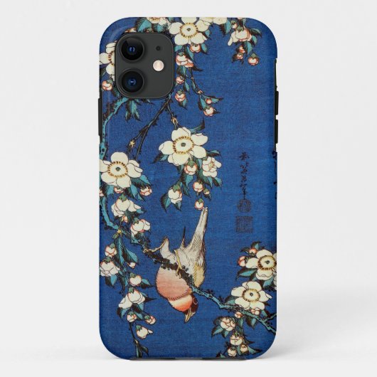 鳥 枝 桜, 北 Bird en Weeping Cherry Tree, Hokusai Case-Mate iPhone Case (Achterkant)