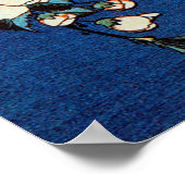 鳥 枝 桜, 北 Bird en Weeping Cherry Tree, Hokusai Poster (Hoek)