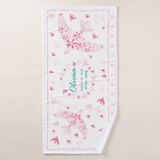 鳥、風に乗る。誕生メモリアル_ピンク2 BADHANDDOEK (Badhanddoek)