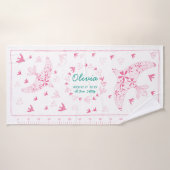 鳥、風に乗る。誕生メモリアル_ピンク2 BADHANDDOEK (Badhanddoek)