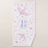 鳥、風に乗る。誕生メモリアル_ピンク BADHANDDOEK (Badhanddoek)