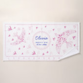 鳥、風に乗る。誕生メモリアル_ピンク BADHANDDOEK (Badhanddoek)