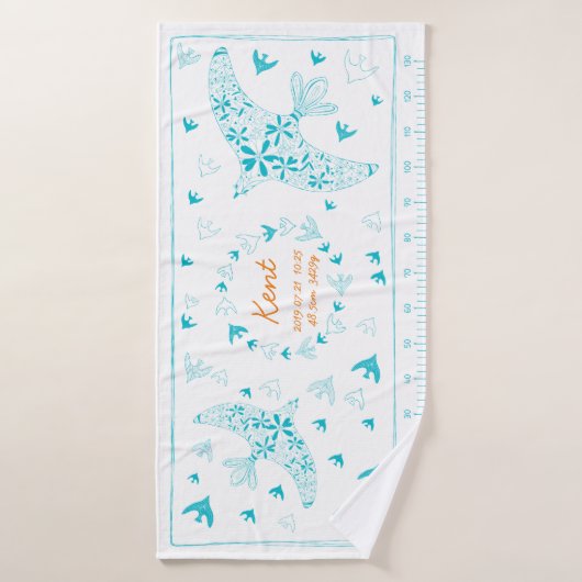 鳥、風に乗る。誕生メモリアル_ブルー3 BADHANDDOEK (Badhanddoek)