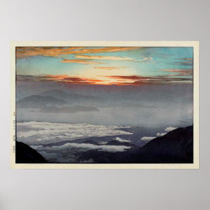 鳳 凰 山, Mount Hōō, Hiroshi Yoshida, Woodcut Poster