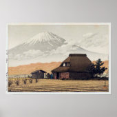 鳴 沢 富 士, Mt Fuji uit Narusawa, Hasui Kawase Poster (Voorkant)