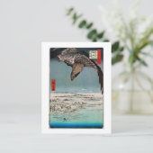 鷲 雪 色, 広 Eagle en Sneeuwscène, Hiroshige Briefkaart (Staand voorkant)