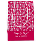 麻の葉 | ASANOHA Japanse Kimono patroon cadeau zak Medium Cadeauzakje (Voorkant)