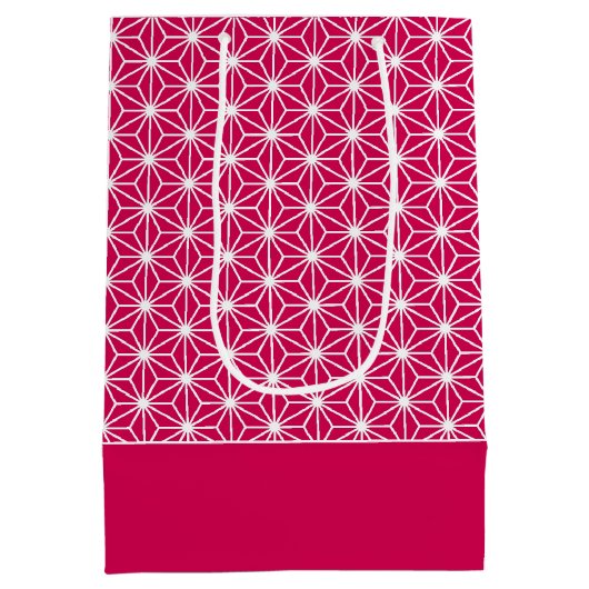 麻の葉 | ASANOHA Japanse Kimono patroon cadeau zak Medium Cadeauzakje (Achterkant)