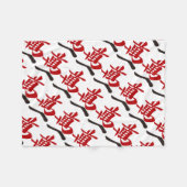 麻雀牌 一萬_文字-01 FLEECE DEKEN (Voorkant (Horizontaal))