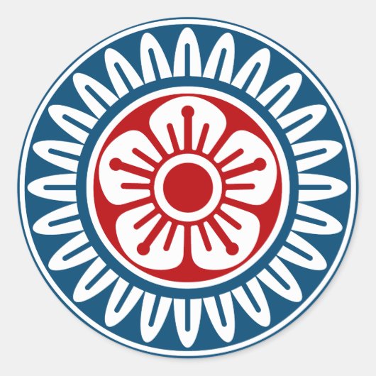 麻雀牌 1筒 イーピン_ロゴのみ-01 RONDE STICKER (Voorkant)